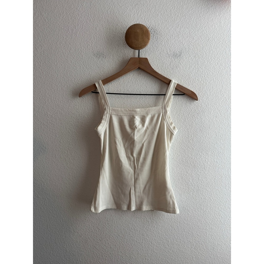 Reformation Ribbed Tank Top Square Neck Size Small